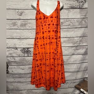 Columbia Omni Wick Dress XL Orange Athletic Sleeveless Criss Cross Back